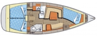Elan_384. Vacanze a vela charter broker noleggio locazione affitto barche per Ponza pontine flegree. Sail 2 Sail